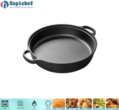 Hotsale Factory Direct Supplier Kitchen Cooking Pot Cast Iron Baking Pizza Pan