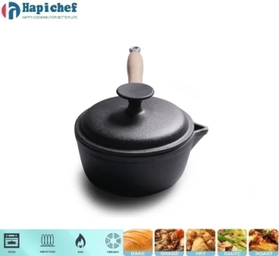 Enamel Cast Iron Sauce Pan Preseasoned Milk Pot