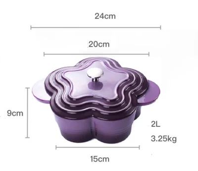 3 qt red enamelled cast iron cooking pot for delicious meals and stunning presentation