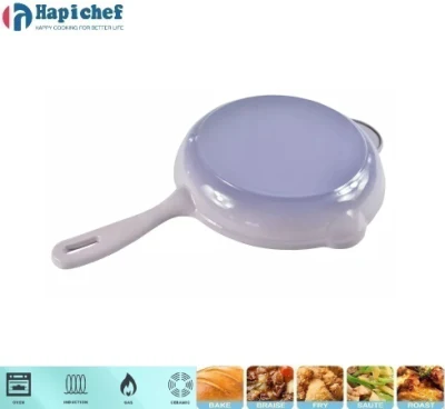 small enameled cast iron pot with lid for versatile cooking and serving