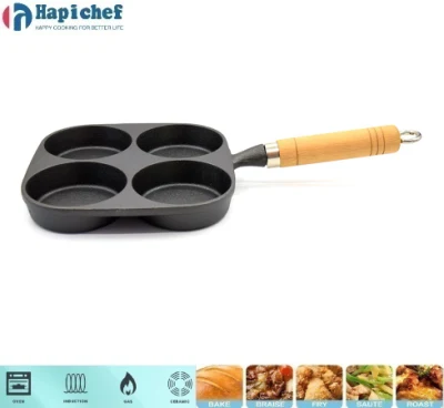 Pre-Seasoned Cookware Fried Egg Cast Iron Pan