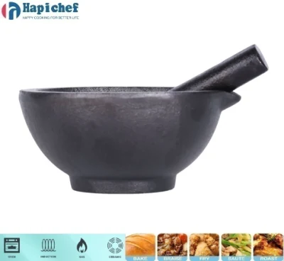 Pre-Seasoned Cast Iron Mortar and Pestle
