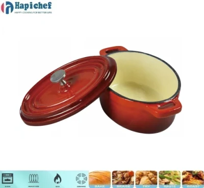 3 qt enamel cast iron casserole - red 3 qt enamel cast iron casserole - red