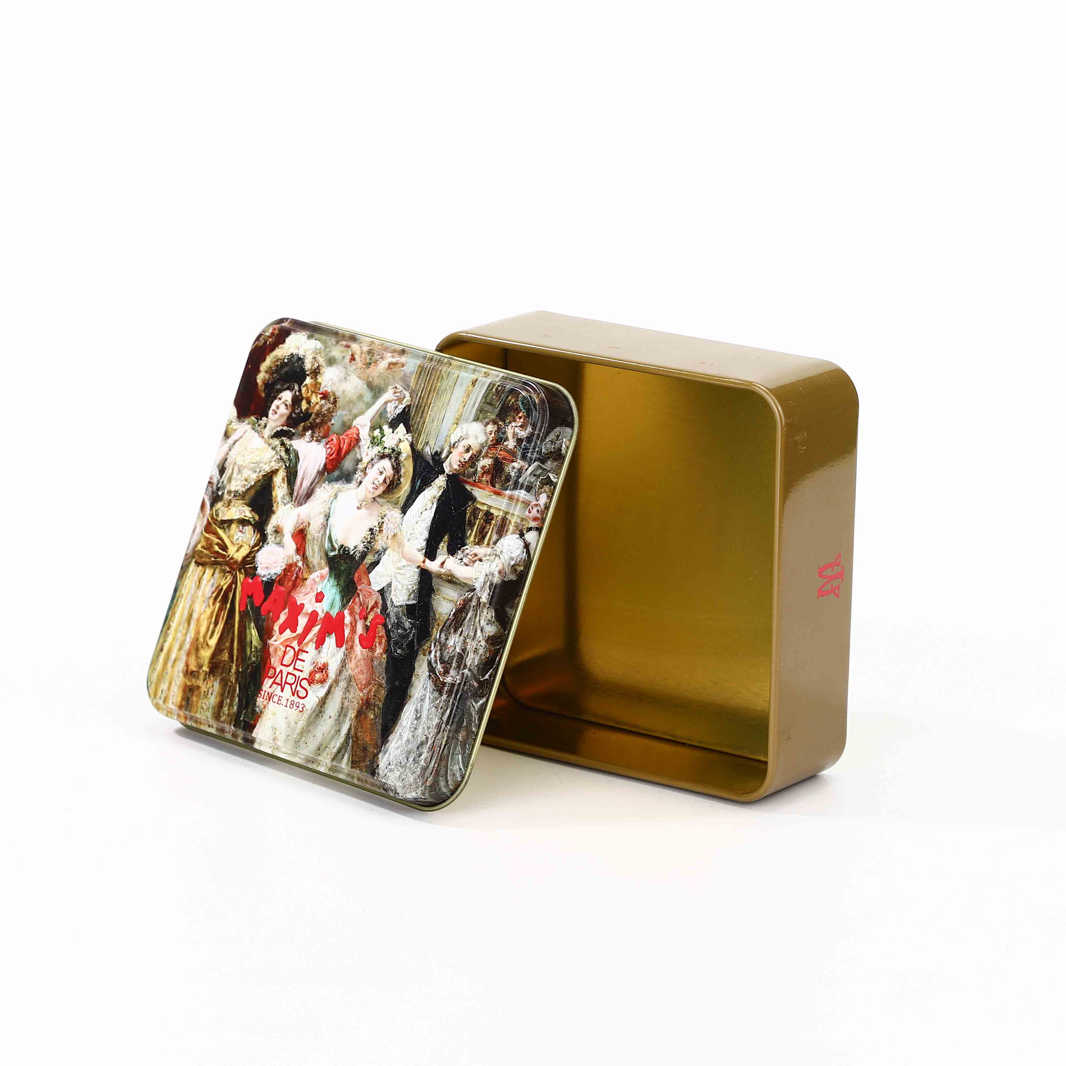 Square Shape Cookies Tin Box 2