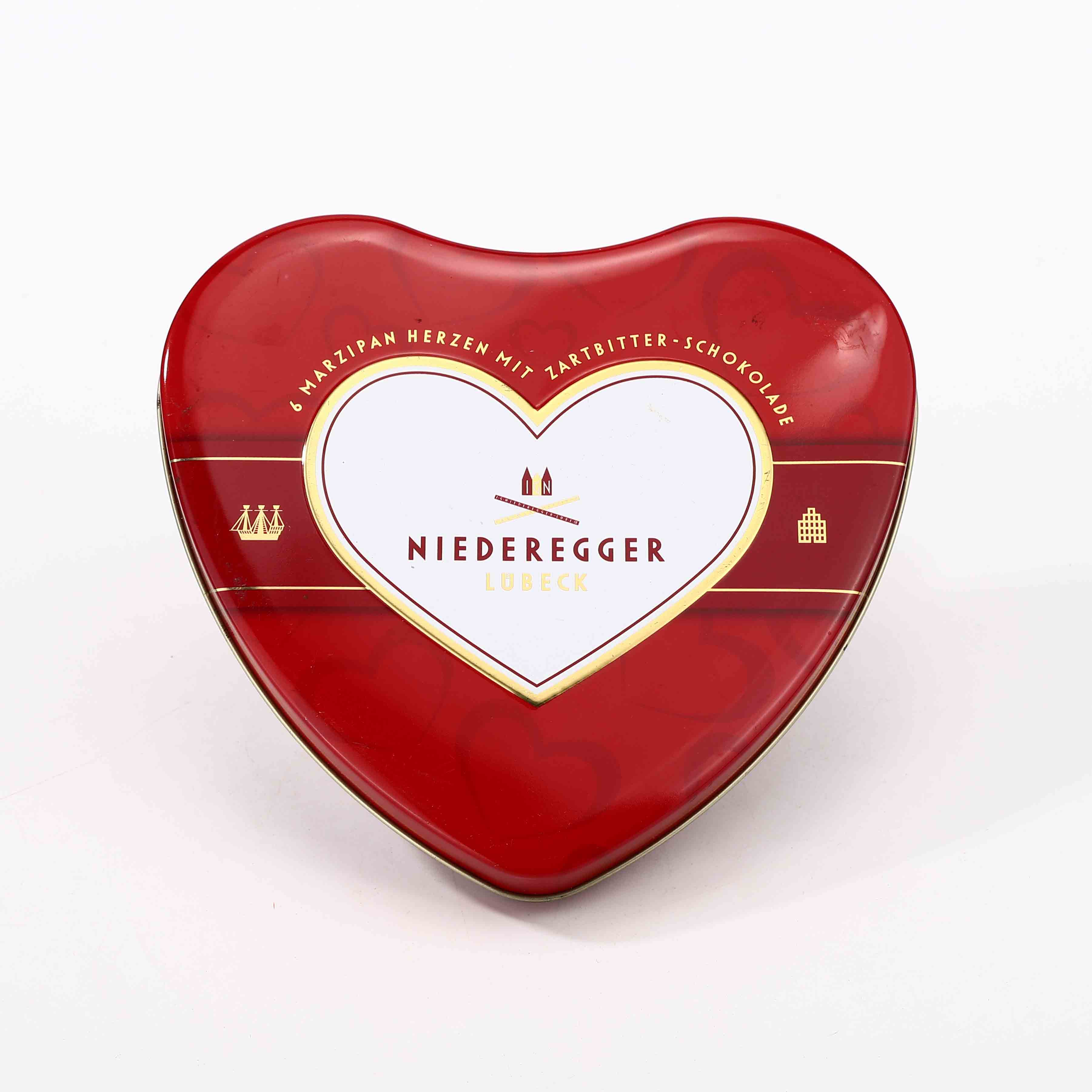 2PCS Heart Shape Tin Box