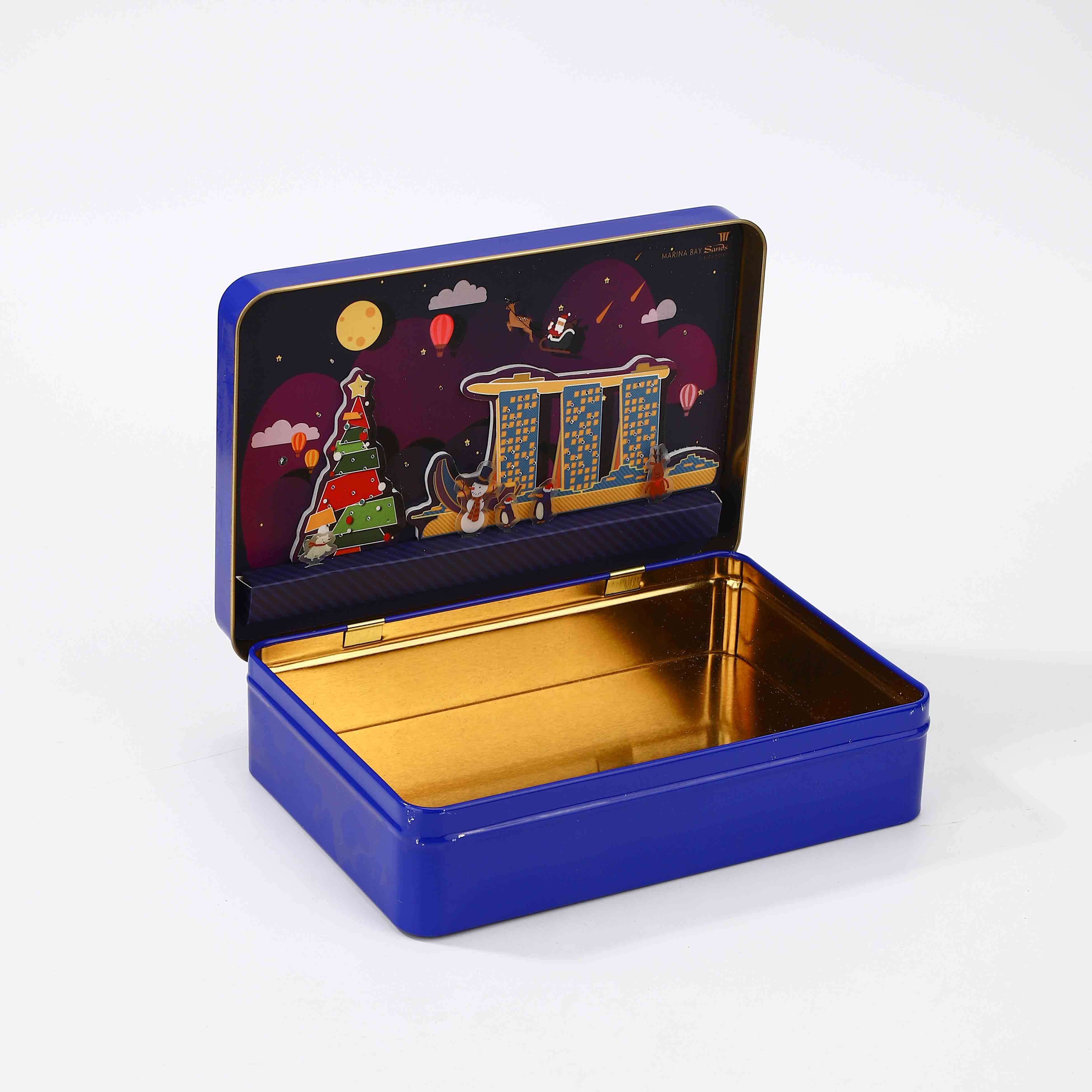 Round Corner Square Tea Tin Box