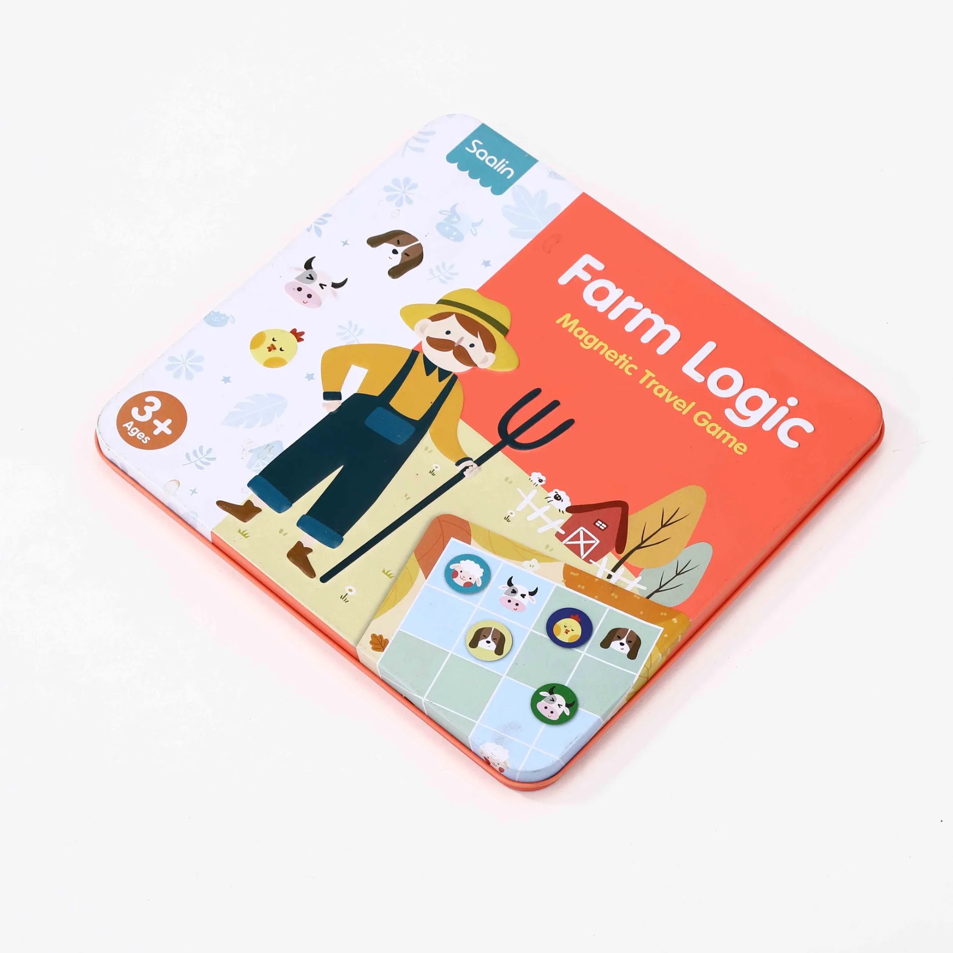 Food Tin Box Rectangle Shape Hinge Lid
