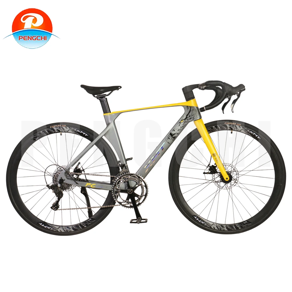 High Quality Wholesale 700C Road Bicycle with Front and Rear Dual Brake Oil Discs for External Wiring