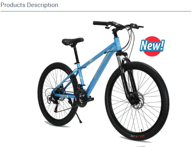 कालो र नीलो पहाडी बाइक ।