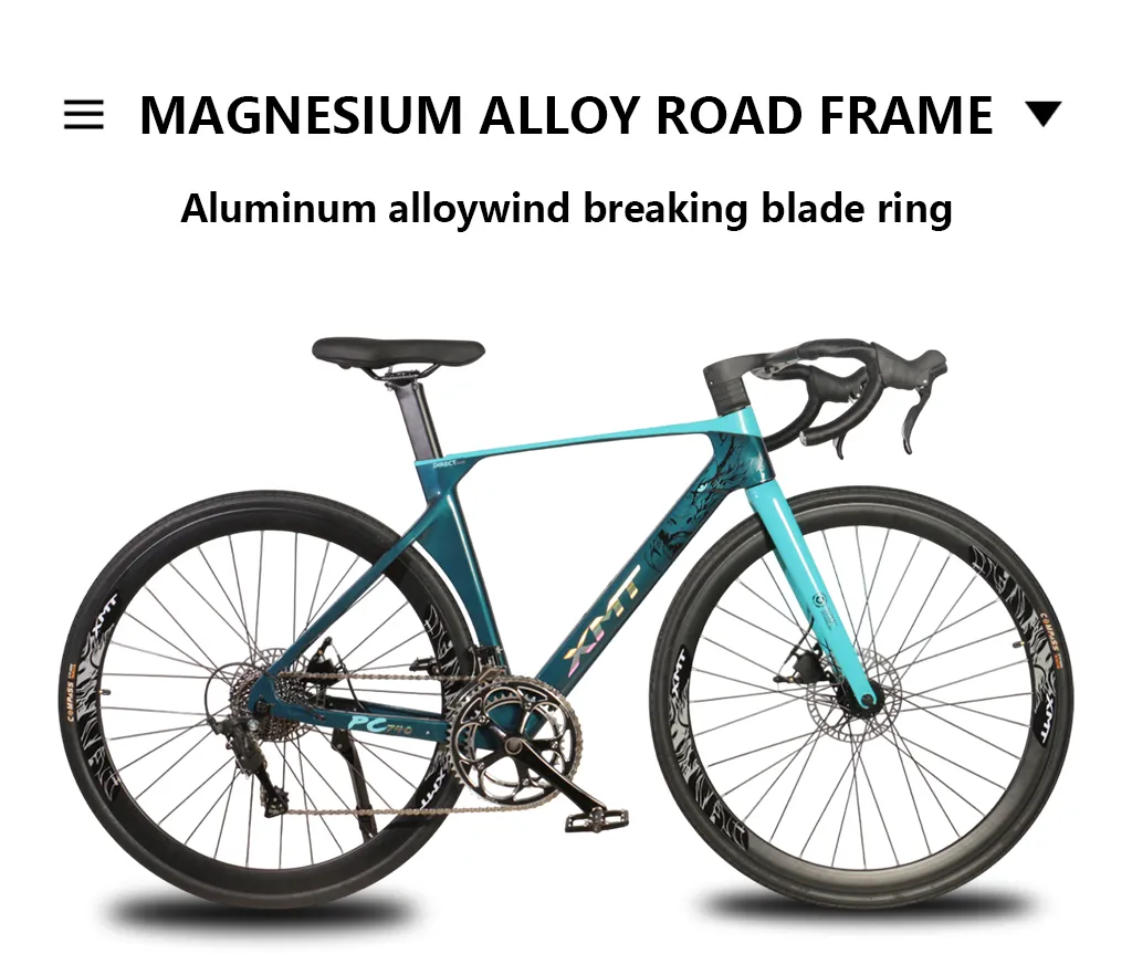 High Quality Wholesale 700C External Wiring 18 Speed Aluminum Alloy Front Fork Line Oil Disc Road Bicycle