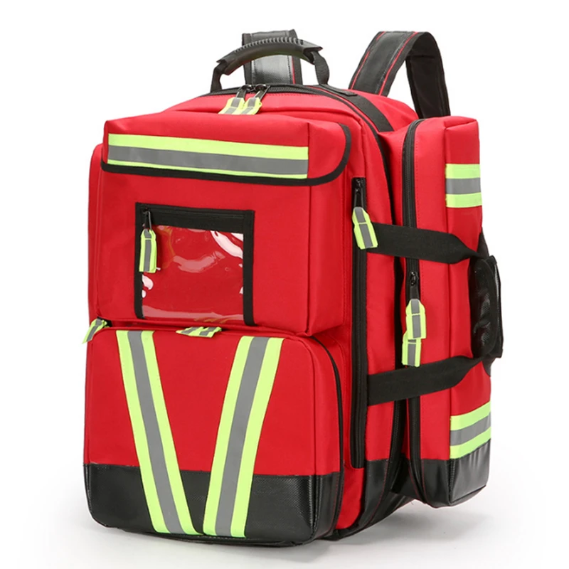 First Aid Backpack with Reflective Strip