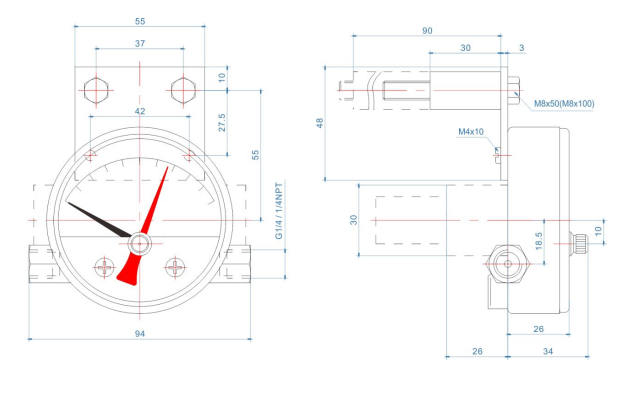 analog tire pressure gauge