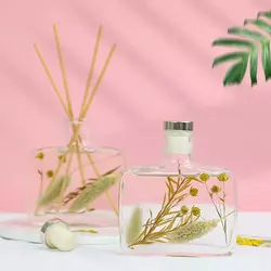 hot sale clear flat glass essential oil reed diffu