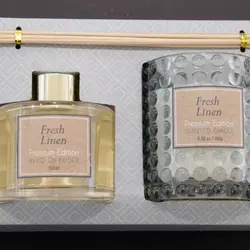 Factory direct Fresh linen Amber Sandalwood emboss