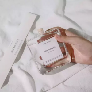 Custom square glass bottle perfume fresh air inter