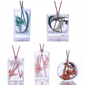 Clear Round Flat Mini Aroma Bottle Glass Cosmetic 