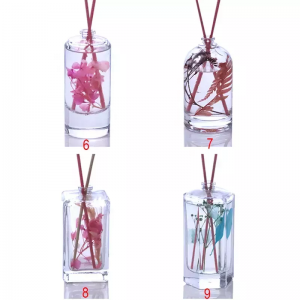 Clear Round Flat Mini Aroma Bottle Glass Cosmetic 