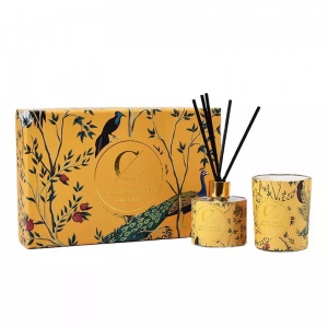 Custom promotional gift fragrance scented candle and diffuser set with gift box