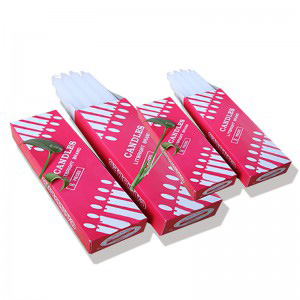 Cotton wick and paraffine wax candle