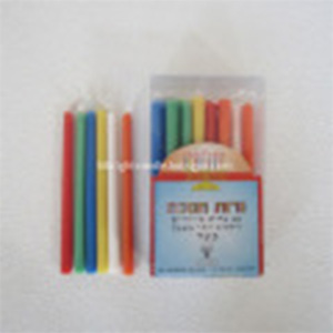 judaica candles on flambeaux