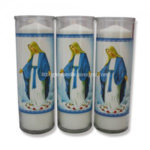 Mason jar candles for religious decorations