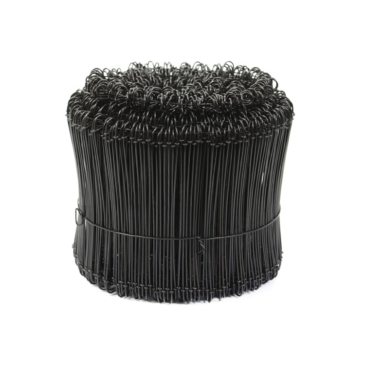Black double loop binding wire bar ties