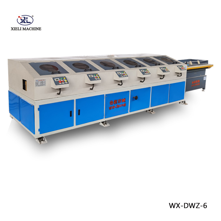 Multi-grinding head SS round pipe rust removal polishing machine