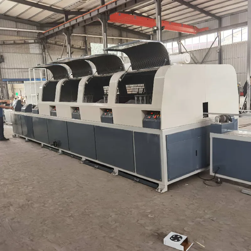 Russian Cnc Square Tube Polishing Machine Has 12 Sets Of Grinding Heads