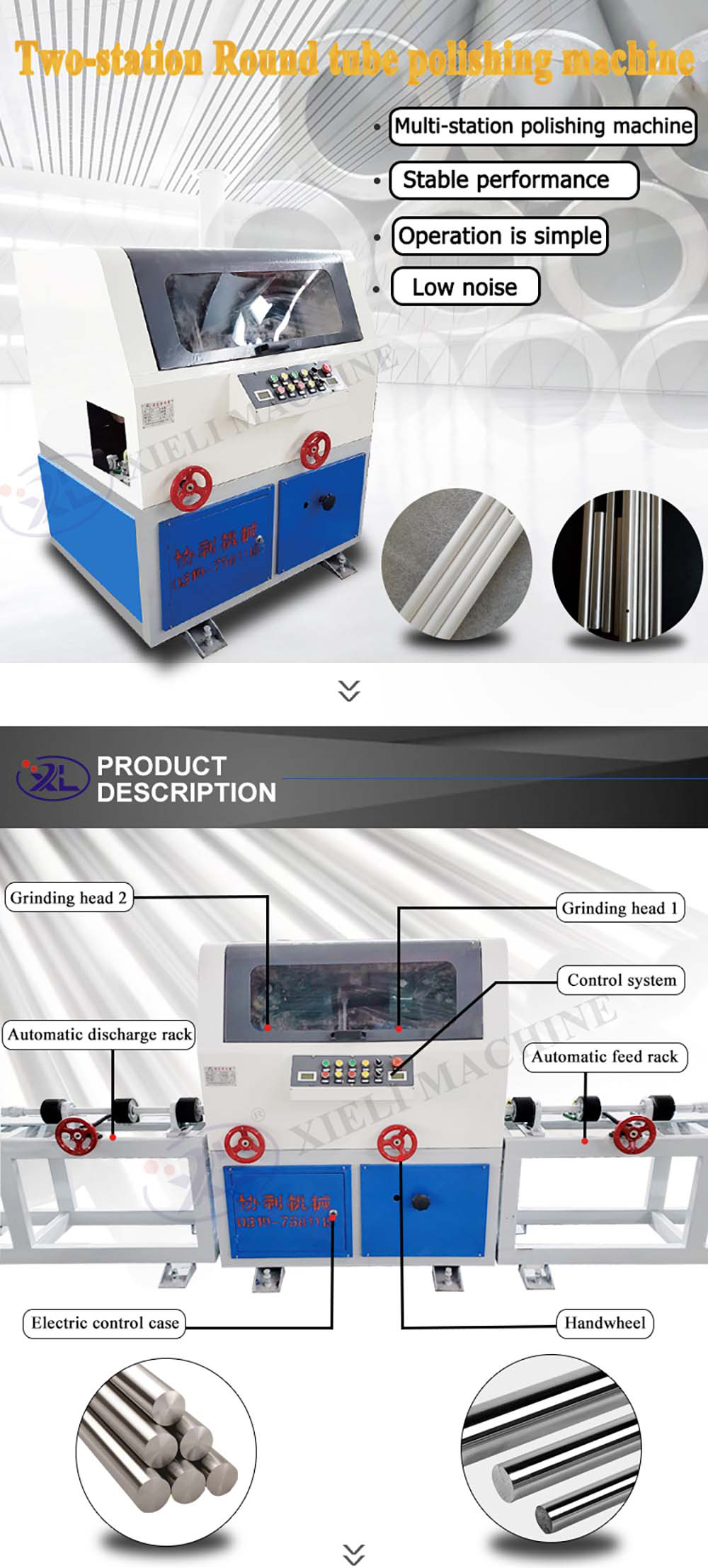 Custom Precision Centerless Grinder with Twin Grip Design for Enhanced Performance