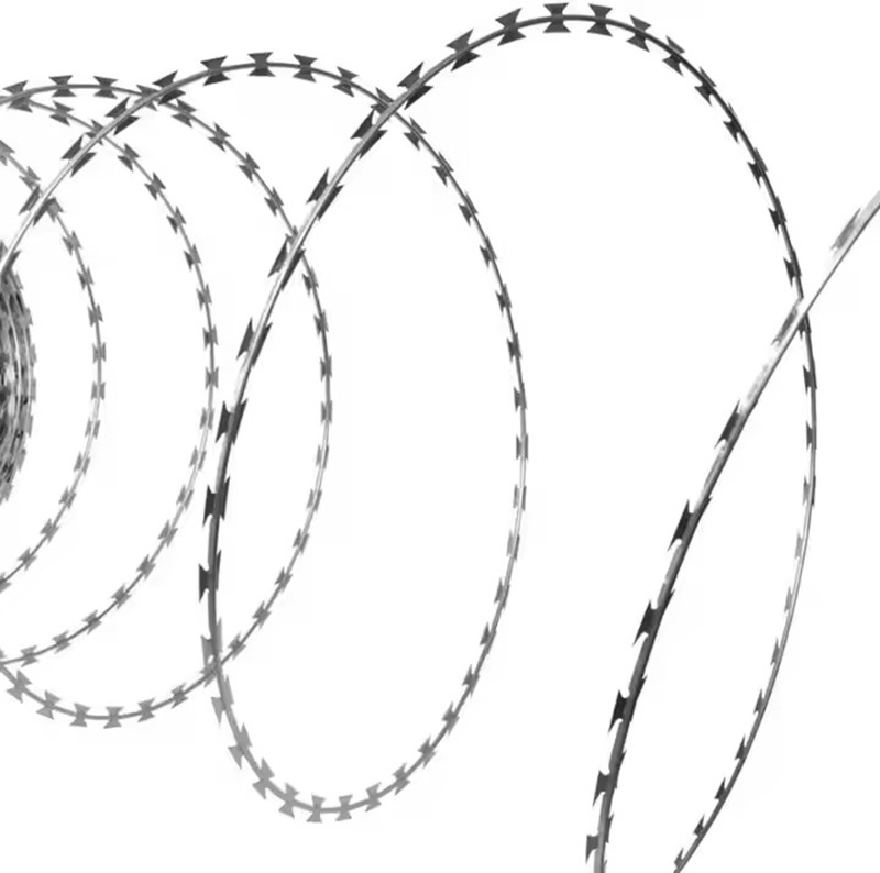 High-Security Single Loop Spiral Razor Barbed Wire Coil (Coin Type)