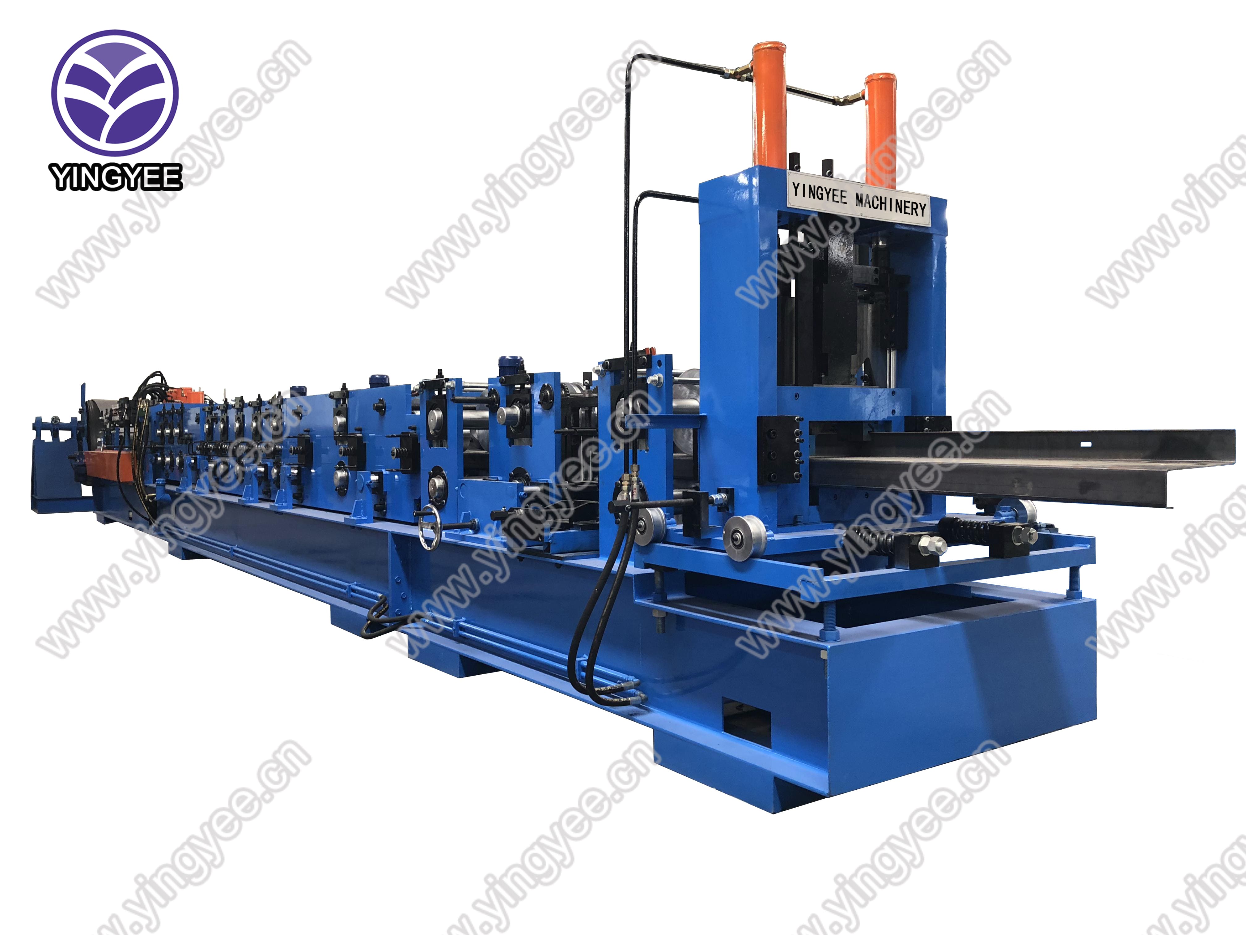 How does the CZ purlin roll forming machine work?