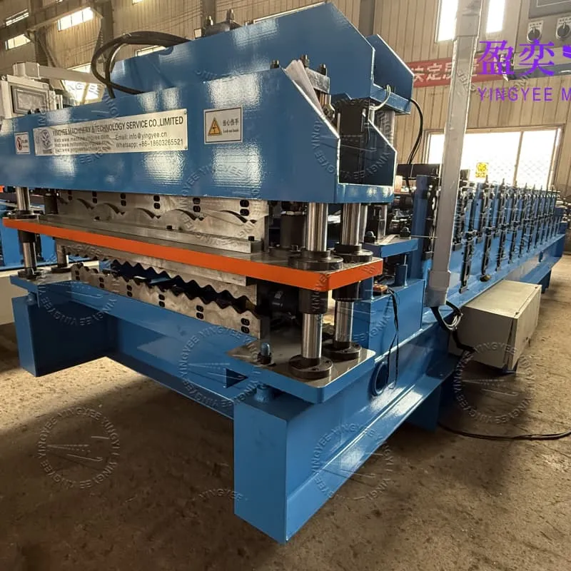 Double layer roof sheet roll forming machine