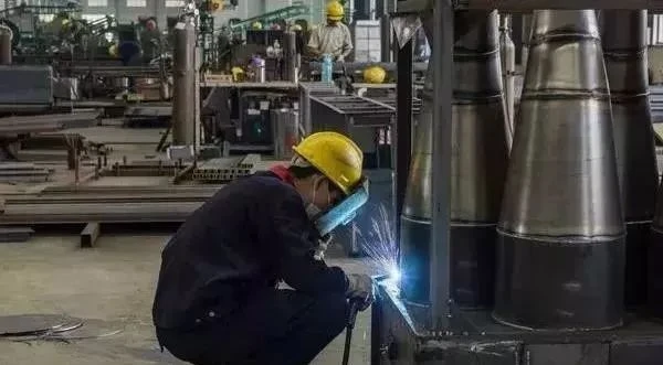 Fire caused by welding operations.