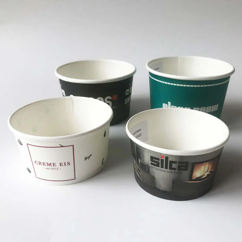 Small Paper Ice Cream Cups with lids