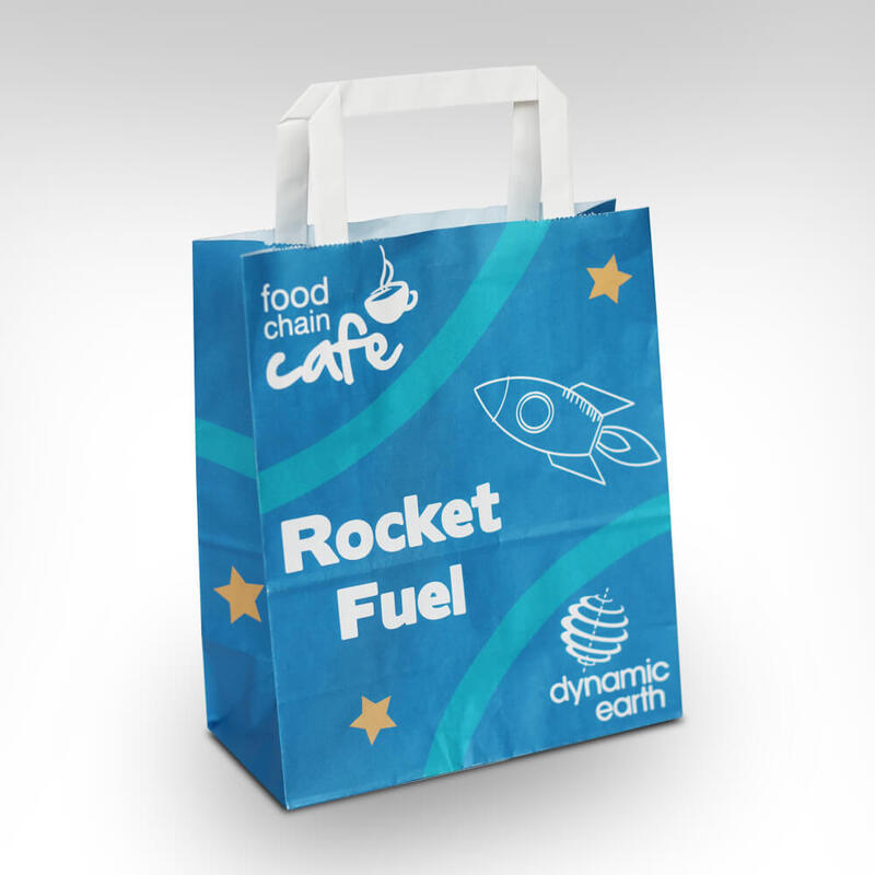 Small Flat Handle Paper Bags - 180 x 90 x 220mm (7 x 3.5 x 8.6