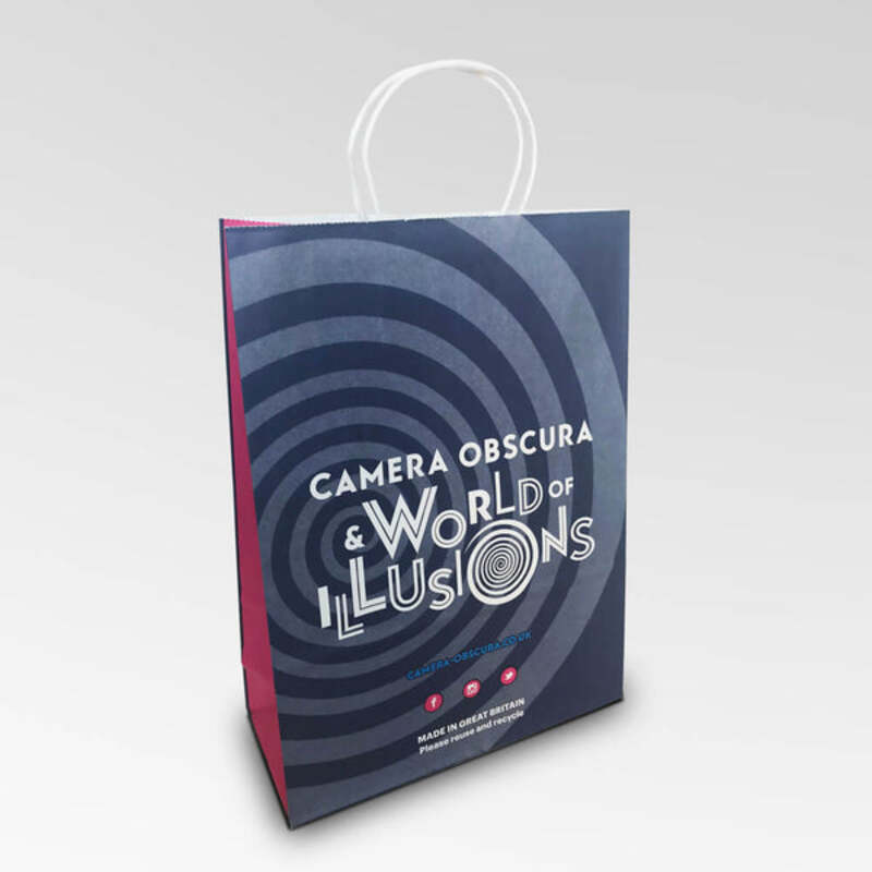 XXX Large Printed Twist Handle Paper Bags - 450 x 170 x 440mm (17.7x6.7x17.3