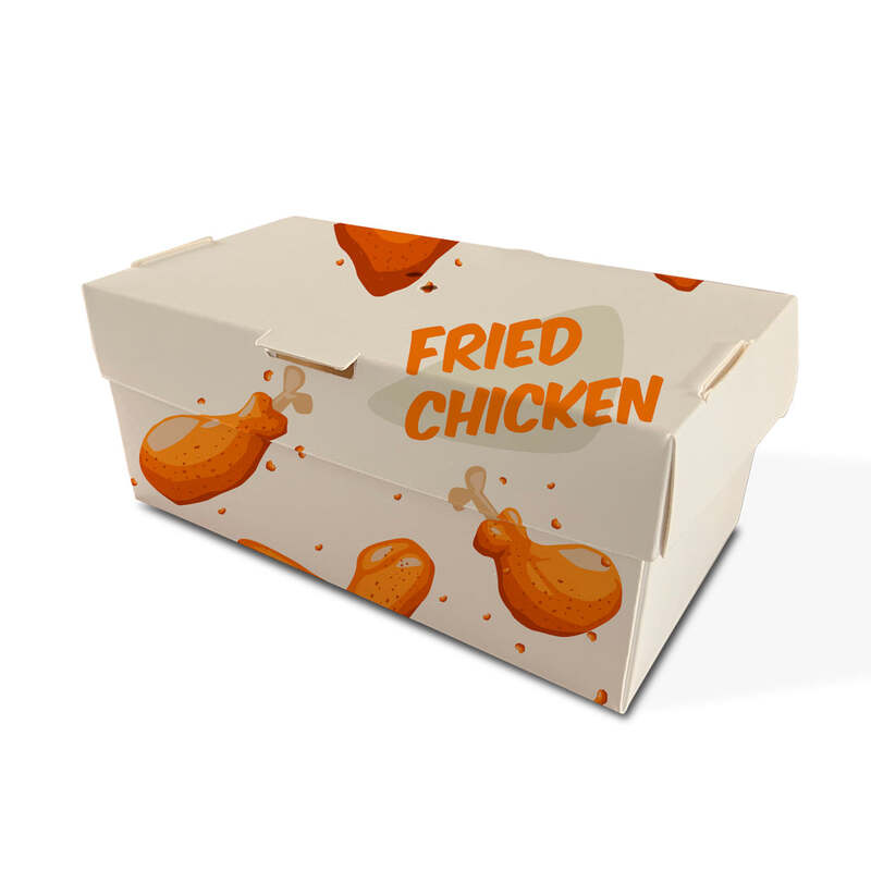 Printed Chicken Meal Boxes - Flat Pack