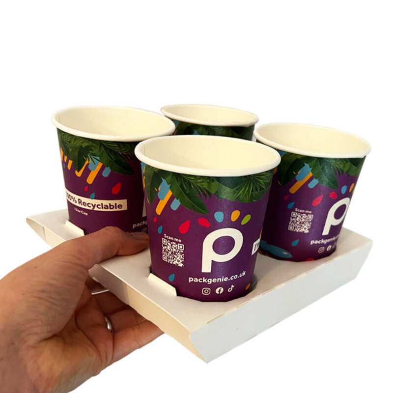 Printed Drink Carriers (250 units Plain White)