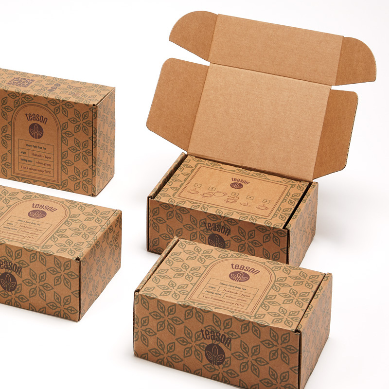 Printed Premium Postal Boxes-Brown corrugated