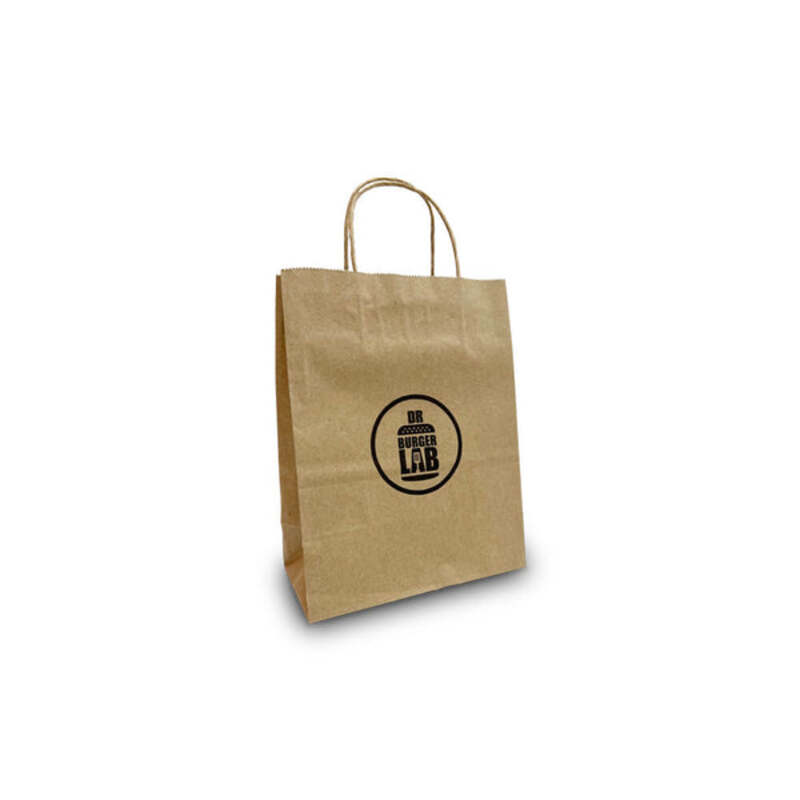 Brown Twist Handle Printed Paper Bags 250x110x300mm–Digital?