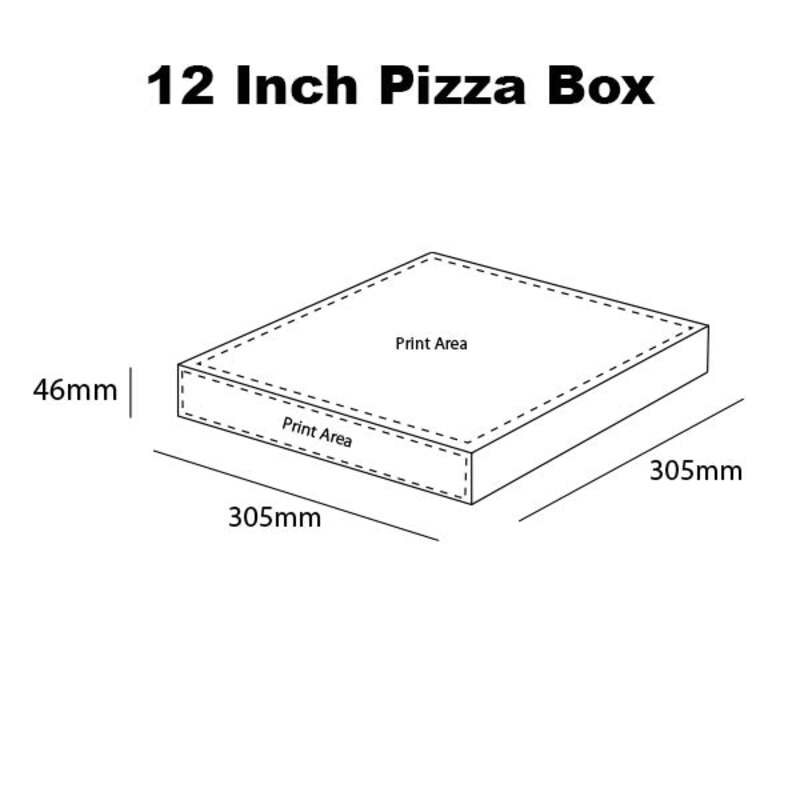 12 Inch Digital Printed Pizza Boxes (Overprinted) Low MOQ?