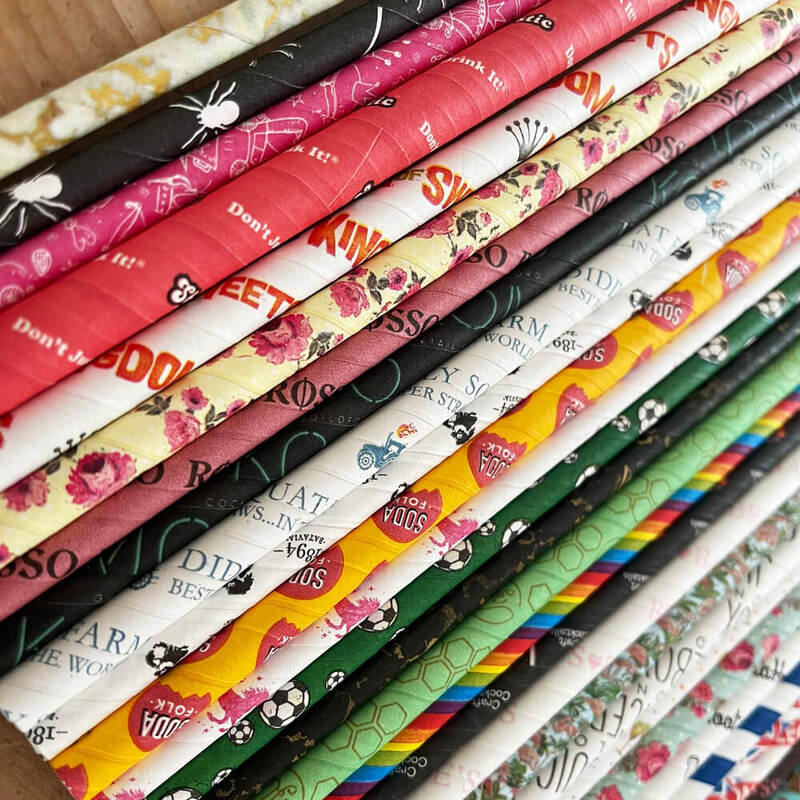 Custom Printed Paper Straws 8x200mm - Sustainable & Strong