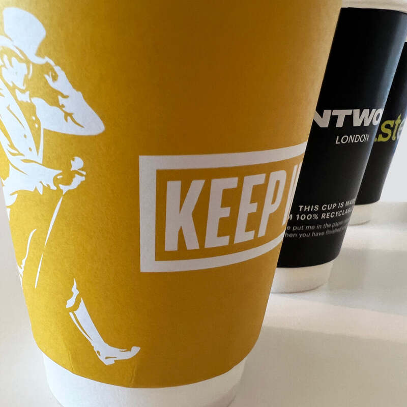 8oz Plastic Free Double Wall Custom Branded Coffee Cups?