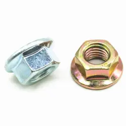 DIN 6923 Carbon steel galvanized yellow white zinc plated flange nut