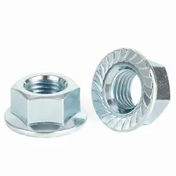 DIN 6923 Carbon steel galvanized yellow white zinc plated flange nut
